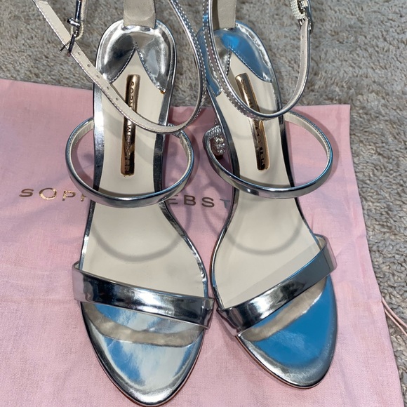 ‼️price is firm‼️Sophia Webster Rosalind crystal silver sandal - Picture 9 of 10
